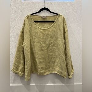 Flax 100% linen top size large